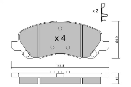 Комплект тормозных колодок AISIN BPMI-1001